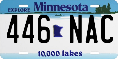 MN license plate 446NAC