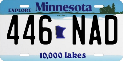 MN license plate 446NAD