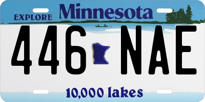 MN license plate 446NAE