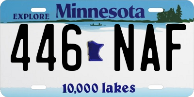 MN license plate 446NAF