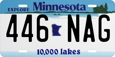 MN license plate 446NAG