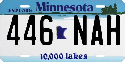 MN license plate 446NAH