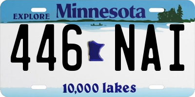 MN license plate 446NAI