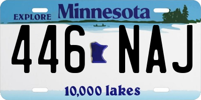 MN license plate 446NAJ