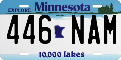 MN license plate 446NAM