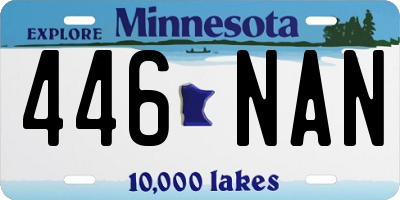 MN license plate 446NAN