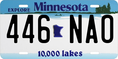 MN license plate 446NAO
