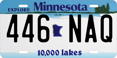 MN license plate 446NAQ
