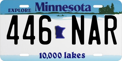MN license plate 446NAR