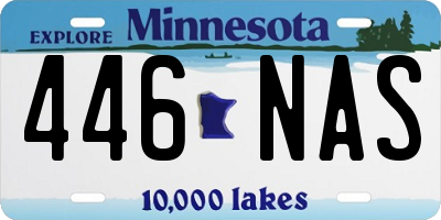 MN license plate 446NAS