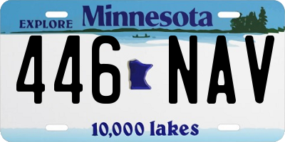 MN license plate 446NAV
