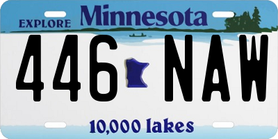 MN license plate 446NAW