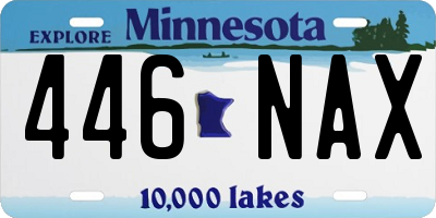 MN license plate 446NAX