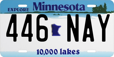MN license plate 446NAY