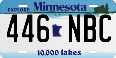 MN license plate 446NBC