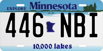 MN license plate 446NBI