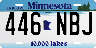 MN license plate 446NBJ