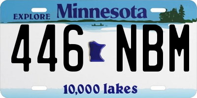 MN license plate 446NBM