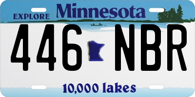 MN license plate 446NBR