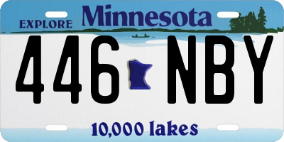 MN license plate 446NBY