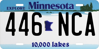 MN license plate 446NCA
