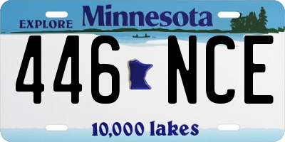 MN license plate 446NCE