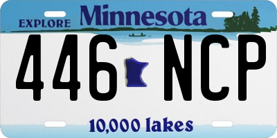 MN license plate 446NCP