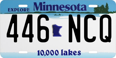 MN license plate 446NCQ