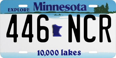 MN license plate 446NCR