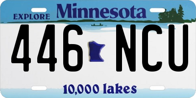 MN license plate 446NCU