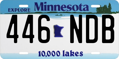 MN license plate 446NDB