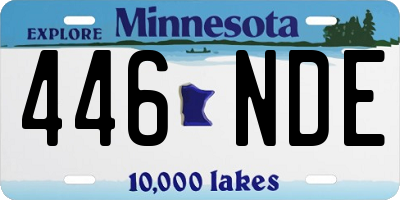 MN license plate 446NDE