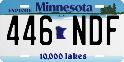 MN license plate 446NDF
