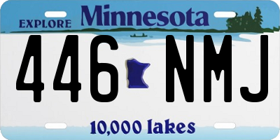 MN license plate 446NMJ