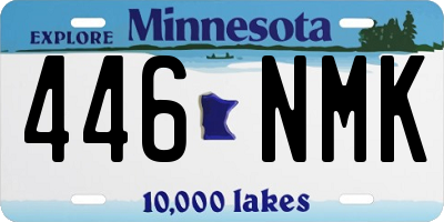MN license plate 446NMK