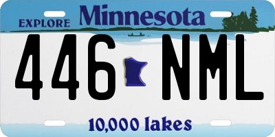 MN license plate 446NML