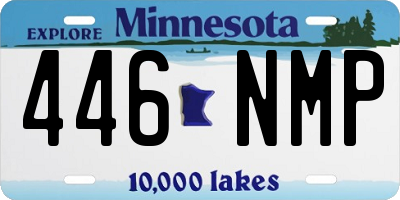 MN license plate 446NMP