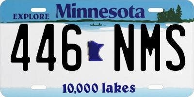 MN license plate 446NMS