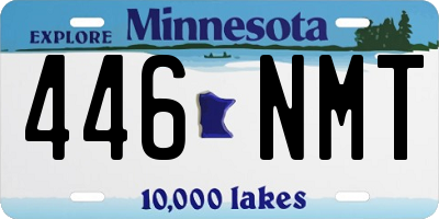 MN license plate 446NMT