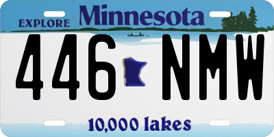 MN license plate 446NMW