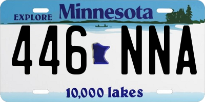 MN license plate 446NNA