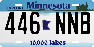 MN license plate 446NNB