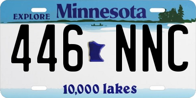 MN license plate 446NNC