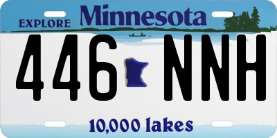 MN license plate 446NNH