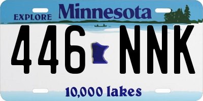 MN license plate 446NNK