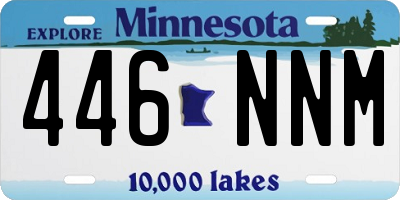 MN license plate 446NNM