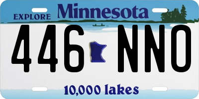 MN license plate 446NNO