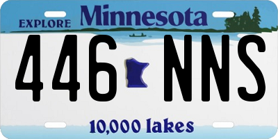 MN license plate 446NNS