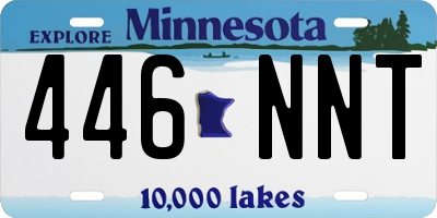 MN license plate 446NNT