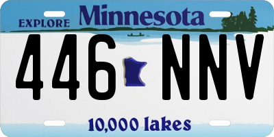 MN license plate 446NNV